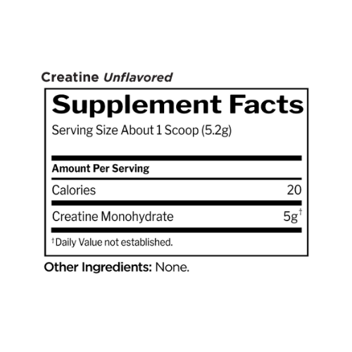 Rule 1 Creatine Unflavoured Nutritional Panel Rule 1 Creatine Unflavoured Nutritional Panel