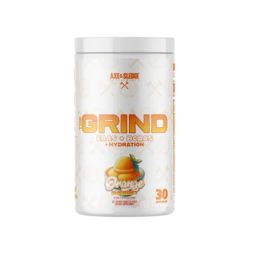 axe & Sledge the grind eaa + bcaa + hydration orange sherbet axe & Sledge the grind eaa + bcaa + hydration orange sherbet