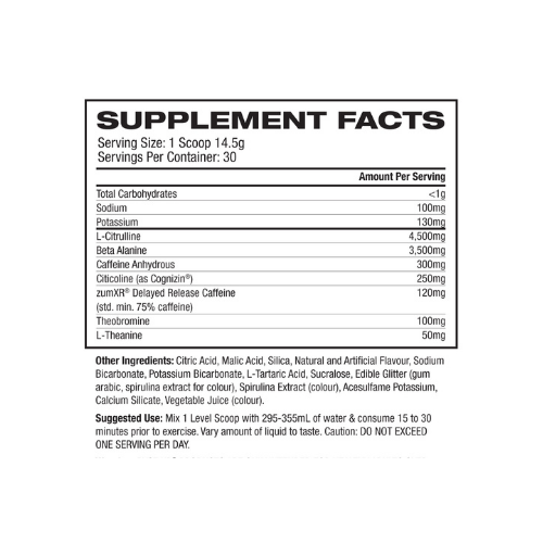 ryse loaded pre ingredients 2026 ryse loaded pre ingredients 2026