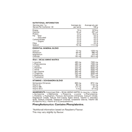 switch nutrition amino ingredients switch nutrition amino ingredients