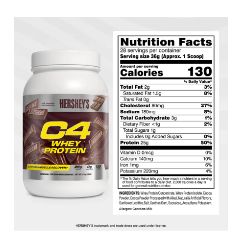 C4 Whey Protein ingredients C4 Whey Protein ingredients