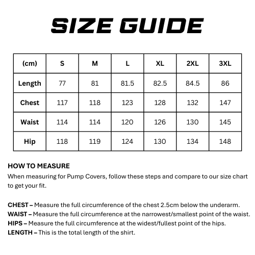 Power Supps Pump Cover Size Guide Power Supps Pump Cover Size Guide