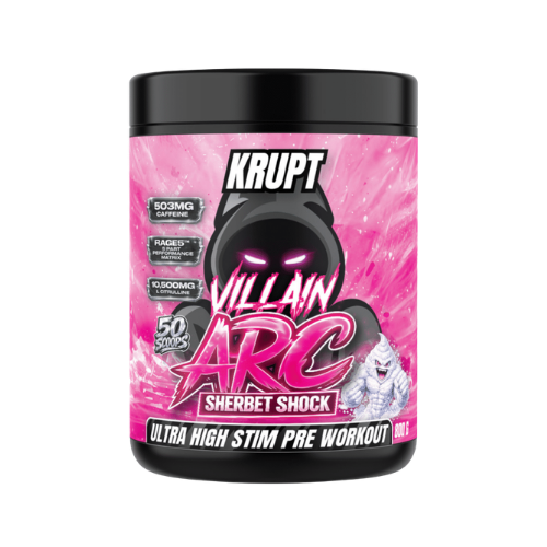 Krupt Villain Arc Pre Workout Sherbet Shock Krupt Villain Arc Pre Workout Sherbet Shock