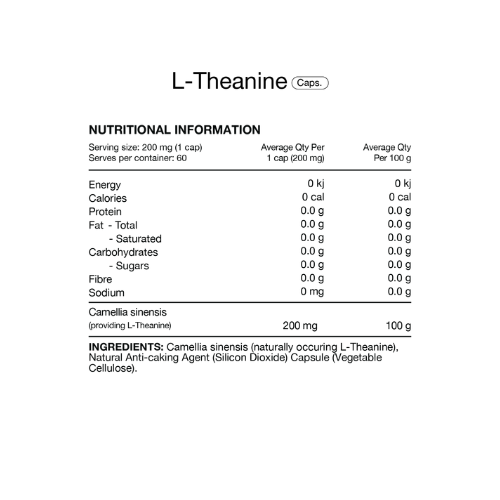Switch Nutrition L-Theanine Ingredients Switch Nutrition L-Theanine Ingredients