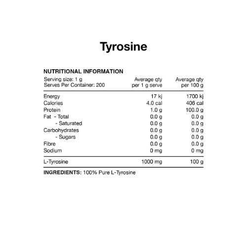 Switch Nutrition Tyrosine Ingredients Switch Nutrition Tyrosine Ingredients
