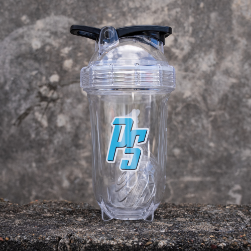 Grenade Shaker 400ml Clear with Blue side 1 Grenade Shaker 400ml Clear with Blue side 1