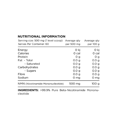 Switch Nutrition NMN Ingredients Switch Nutrition NMN Ingredients