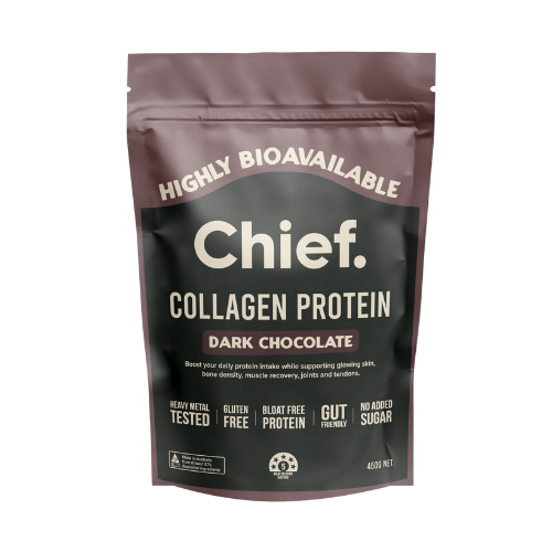 chief collagen protein dark chocolate chief collagen protein dark chocolate