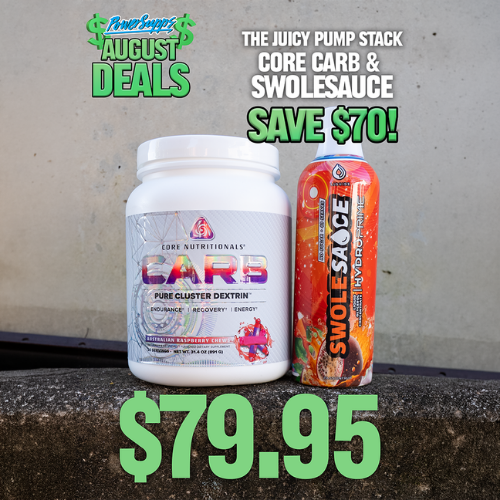 core acrbs and swole sauce juicy pump stack website deal august 26 core acrbs and swole sauce juicy pump stack website deal august 26